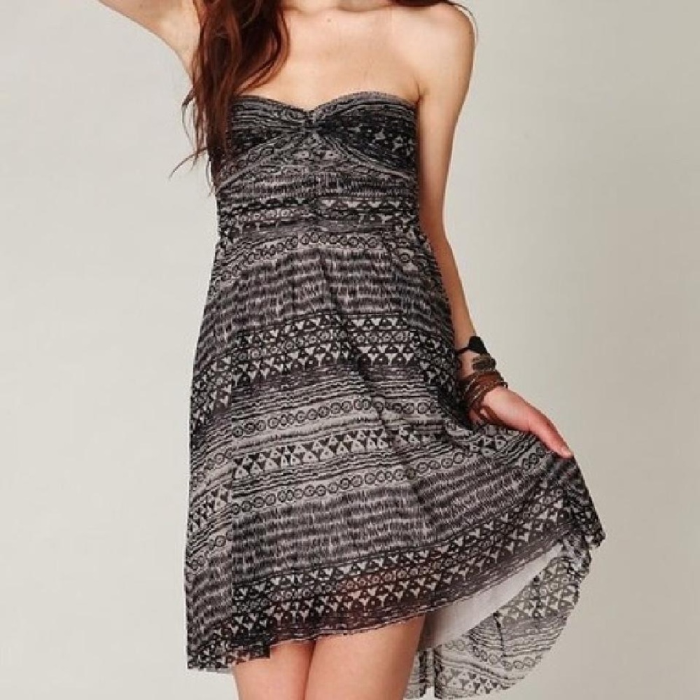 Free People Boho Watercolor Tube Dress